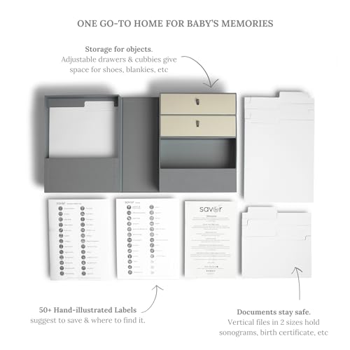 Savor Personalized Baby Keepsake Organizer Box