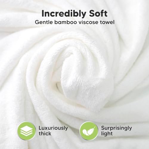 KeaBabies Organic Baby Washcloths and Hooded Towel Set