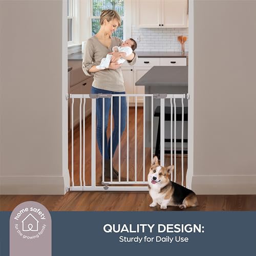 Dreambaby Ava Extra Wide Baby Gate - White Dog Gate