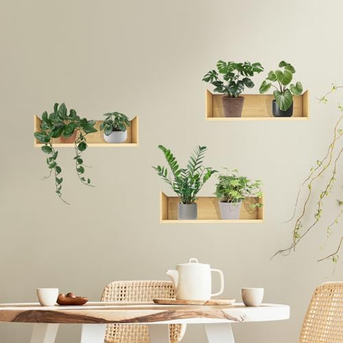 3D Green Plants Wall Decals for Home Decor