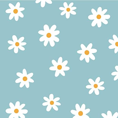 Flower Vinyl Daisy Wall Decals Peel and Stick for Nursery and Living Room