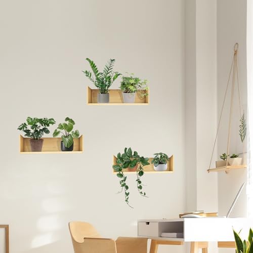 3D Green Plants Wall Decals for Home Decor