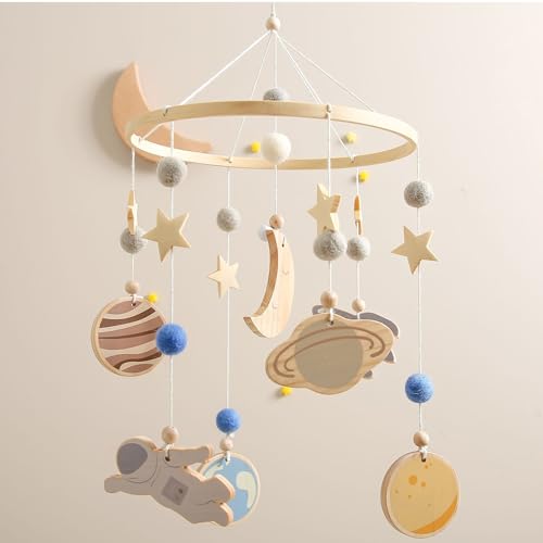 Space Moon Star Baby Crib Mobile for Boys Girls