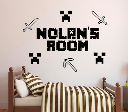 Custom Gamer Name Wall Decal for Boys Girls