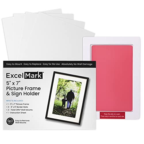 ExcelMark Baby Handprint Footprint Ink Pad with Frame Kit and Cards