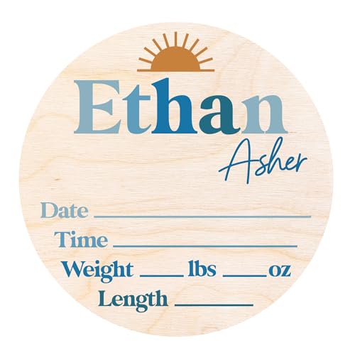 Welcome Newborn Baby Sign - Blue Nursery Decor