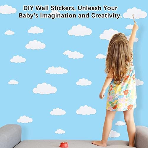 31pcs Big Clouds Vinyl Wall Decals DIY Removable Wall Art Decor