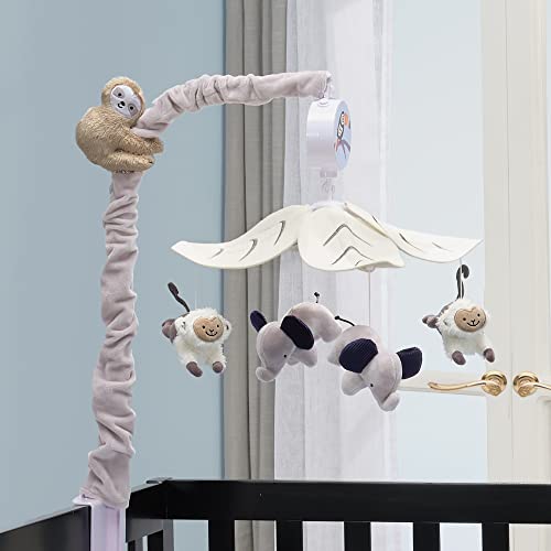 Lambs Ivy Gray Animals Musical Mobile Soother Toy