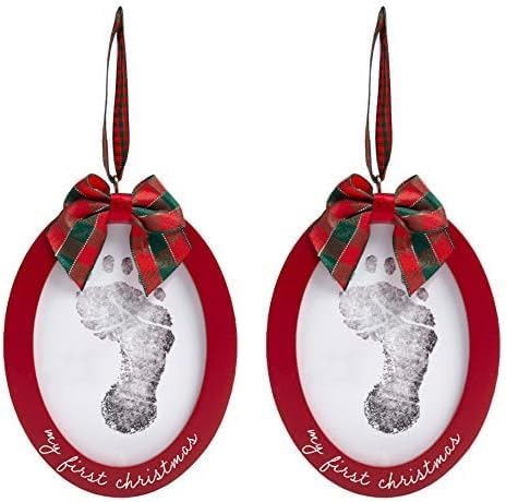Pearhead Babyprints Double-Sided Christmas Ornament with Ink Pad Pack of 2