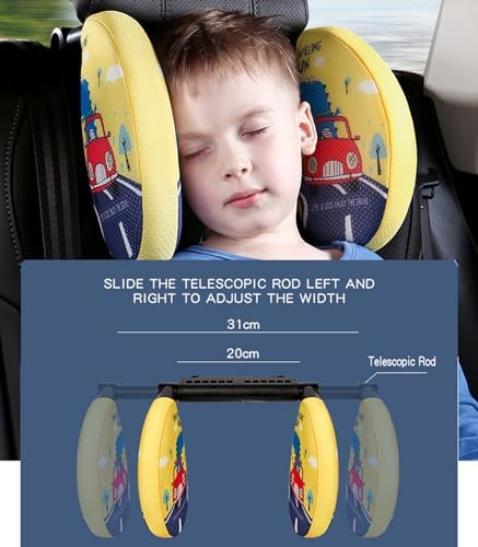Kwaks Car Headrest Pillow for Kids and Adults
