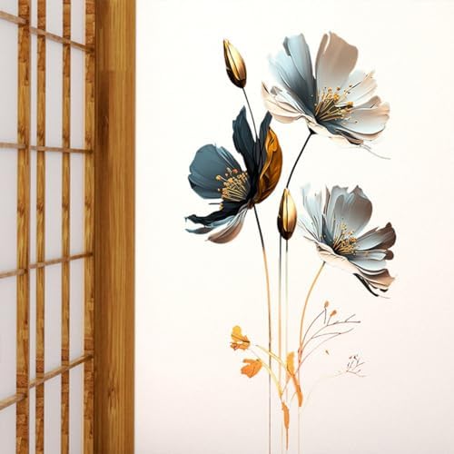 Spring Wall Decals with Flowers and Butterfly Design