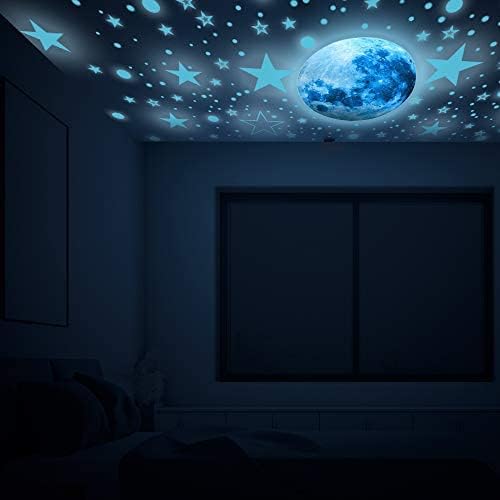 1078Pcs Glow in The Dark Stars Moon Ceiling Decor Stickers