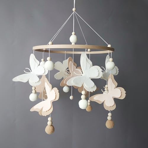 Boho Butterfly Crib Mobile for Baby Girl