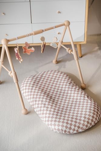 Little Jump Cotton Baby Lounger Covers 2 Pack Coffee Checkered