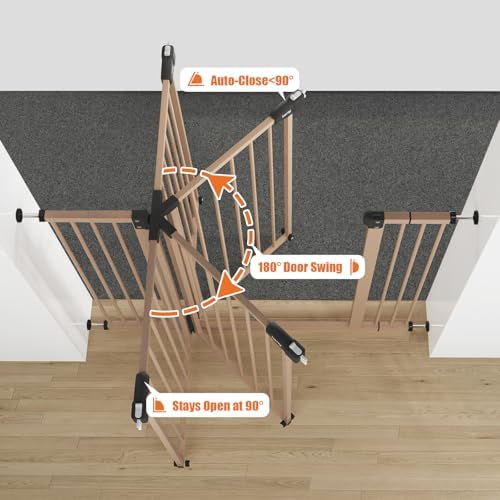 Keny Extra Wide Baby Gate for Stairs and Doors