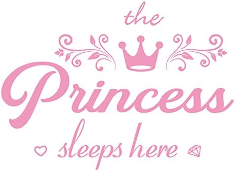Crown Diamond Princess Sleep Here Wall Decal Sticker