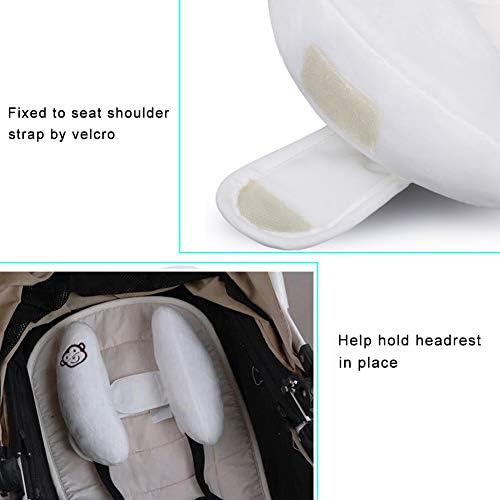 Inchant Adjustable Baby Head Neck Support - Travel Car Seat Safety Pillow for Toddlers and Infants