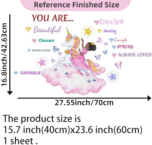 Suplanet Unicorn Wall Decals for Girls Room