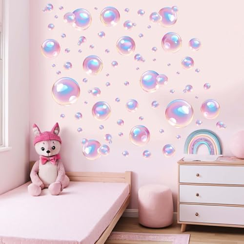 Amimagen Color Bubble Wall Stickers for Kids Room