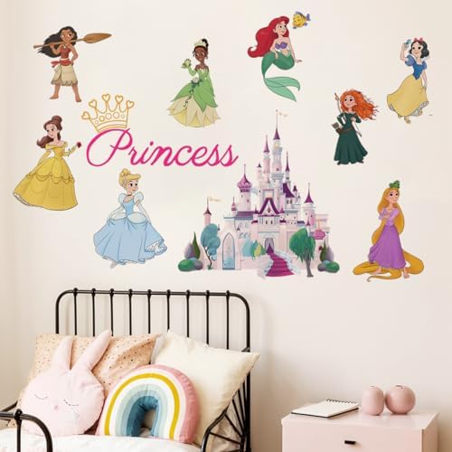 Runtoo Princess Wall Decals for Girls Bedroom Decor Stickers