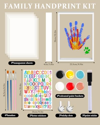 Family Handprint Kit with 5 Non-Toxic Paint Tubes
