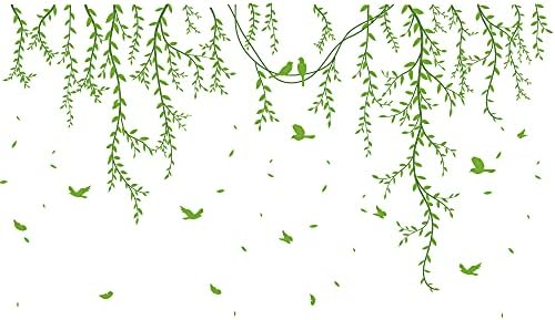 Amaonm Removable Green Vine Wall Stickers