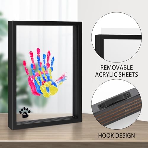 Family Handprint Kit with 6 Colors and Clear Photo Frame
