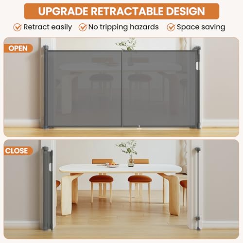 Cylrod 71 Inch Extra Wide Retractable Baby Gate