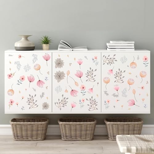 Kazova Boho Flower Wall Decals Peel and Stick