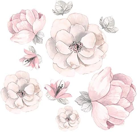 Lambs Ivy Signature Botanical Baby Pink Gray Wall Decals