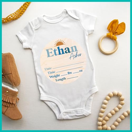 Welcome Newborn Baby Sign - Blue Nursery Decor