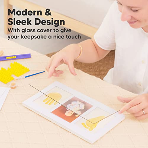 Keababies 2 Pack Inkless Hand Footprint Kit for Newborn