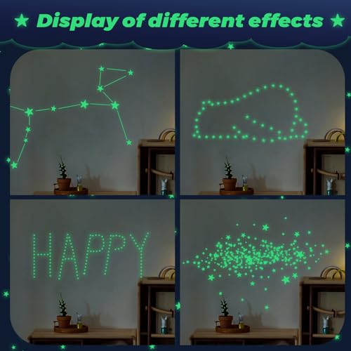 Glow in the Dark Stars Stickers 514pcs 3D Room Decor