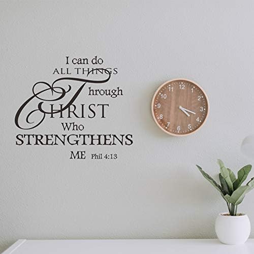 Bible Verses Wall Decor I Can Do All Things Christ Quote Sticker