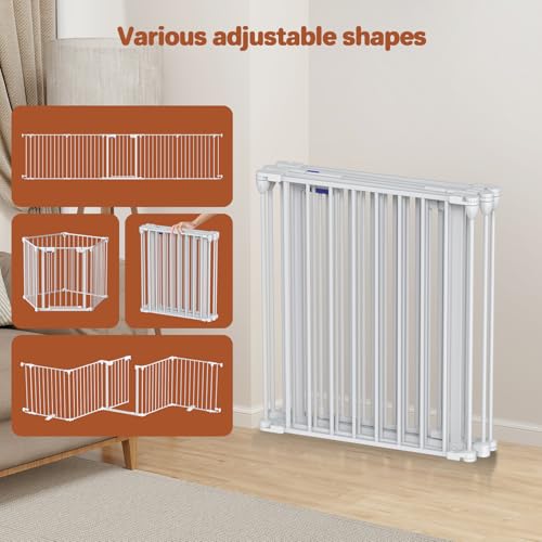 Extra-Wide Adjustable Baby Gate with Auto Close Door