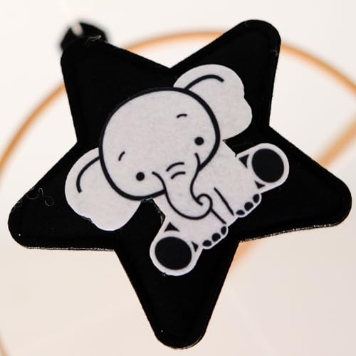 Vlokup Montessori Black White Crib Mobile with Safari Animals