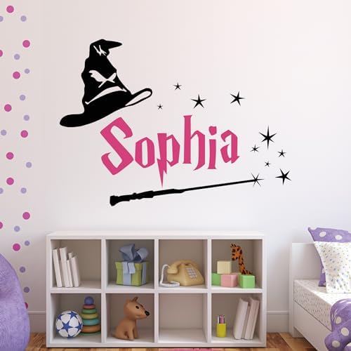 Personalized Magic Wand Wall Decal - Custom Name Vinyl Decal