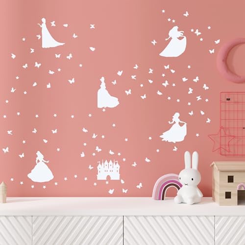 Glow in The Dark Princess Castle Wall Sticker Set