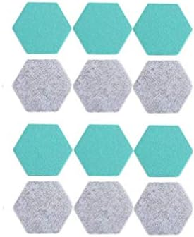 Healifty 12pcs Hexagon Felt Wall Stickers for Classroom and Home Decor