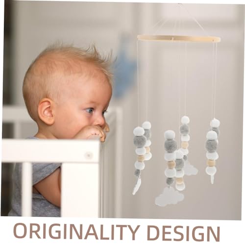 Totority Boho Crib Mobile Felt Ball Decor