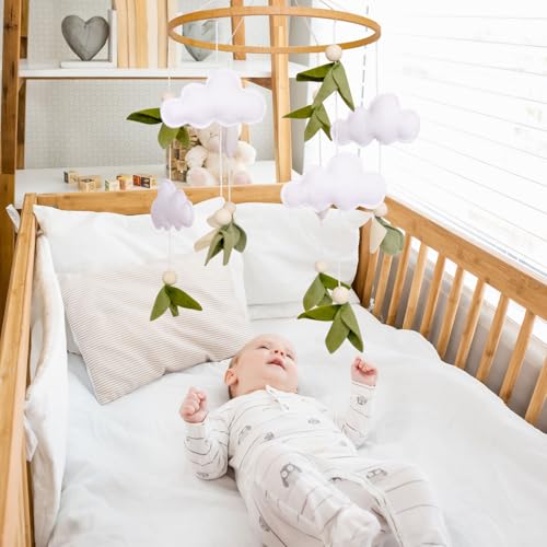 Green Leaf Crib Mobile for Baby Boys Girls