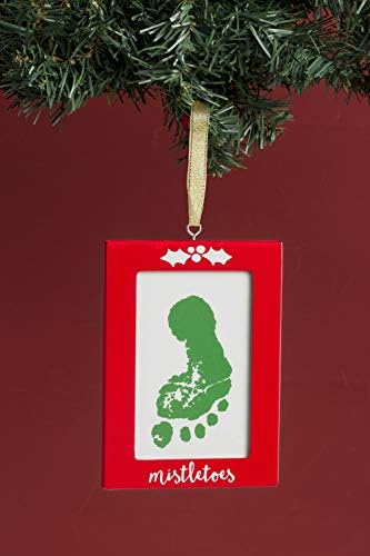 Lil Peach Mistletoe Footprint Ornament Pack of 2