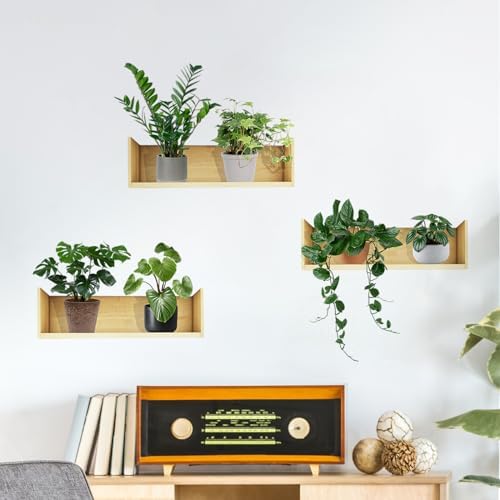 3D Green Plants Wall Decals for Home Decor