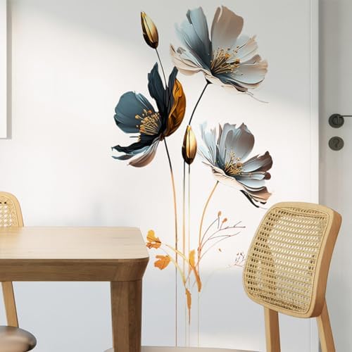 Spring Wall Decals with Flowers and Butterfly Design
