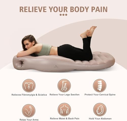 Inflatable Maternity Cushion with Detachable Support Grey