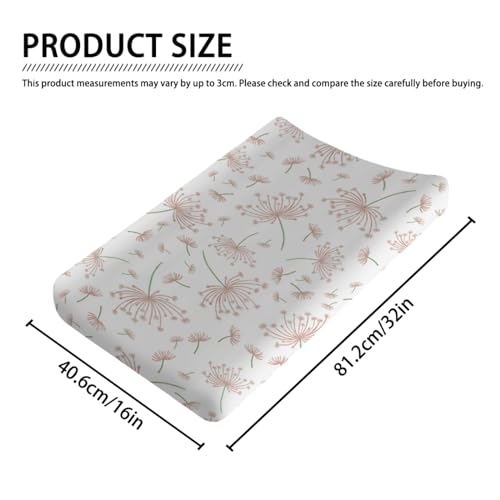 Boho Pink Floral Changing Pad Cover for Baby