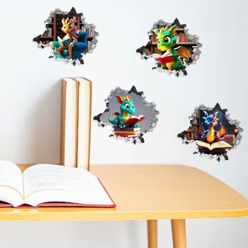 SUPERDANT 3D Dragon Wall Decal for Kids Room Decor
