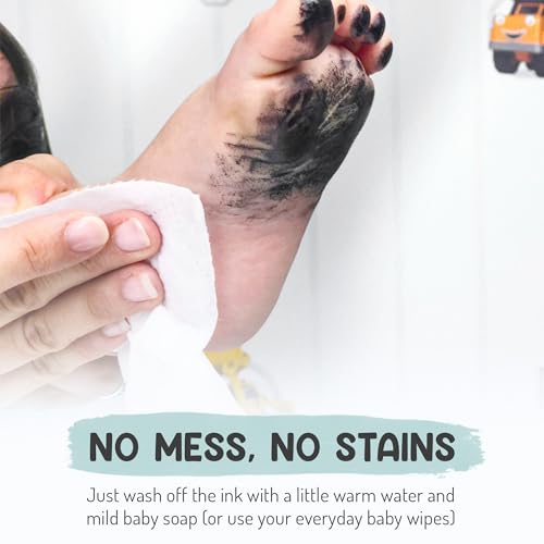 Baby Hand and Footprint Kit Safe Non-Toxic Ink Pad for Easy Prints