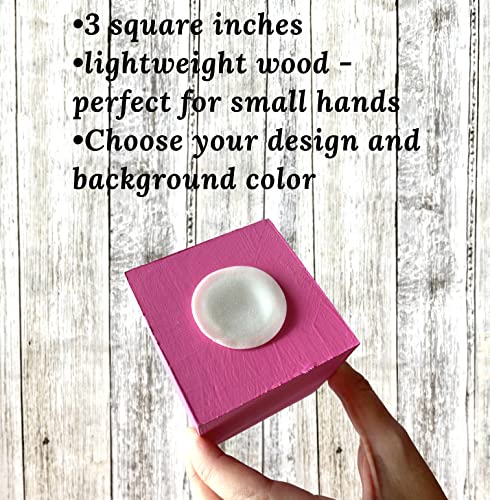 Tzedakah Box and Mezuzah Set Rainbow Unicorn Design Light Pink