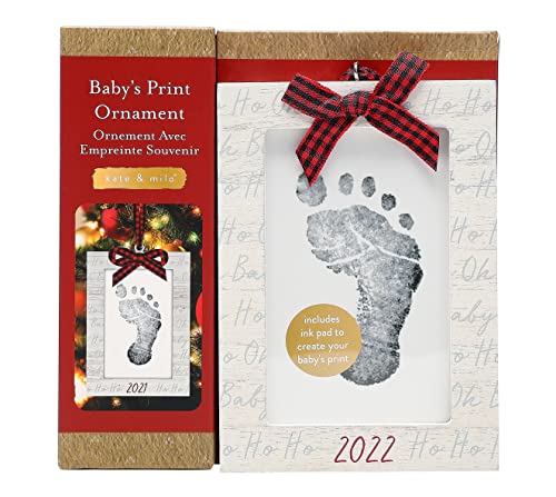 Kate Milo 2022 Baby Footprint Christmas Ornament